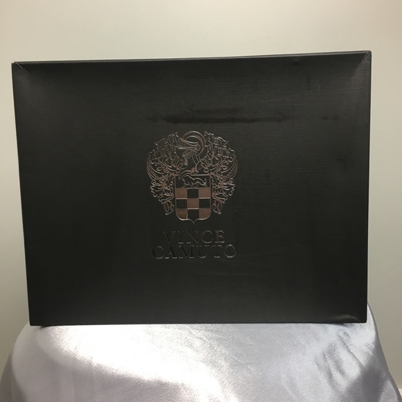 Vince Camuto Yolana Black Leather & Suede Slingback Peep Toe Sandals - Picture 7 of 8